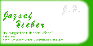 jozsef hieber business card